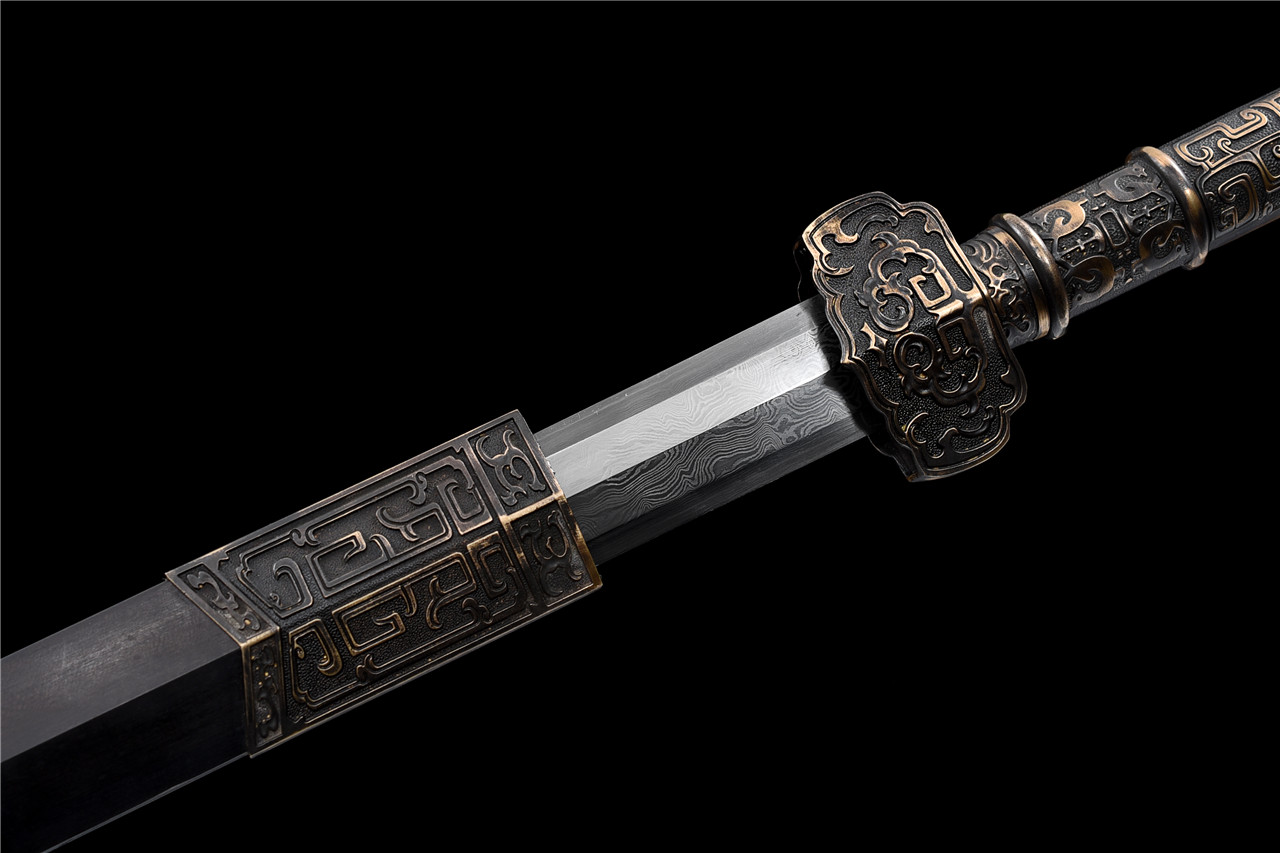 铜柄精工八面汉剑|汉剑|百炼花纹钢|八面汉剑,中国汉剑图片,汉剑,龙泉汉剑,八面汉剑图片